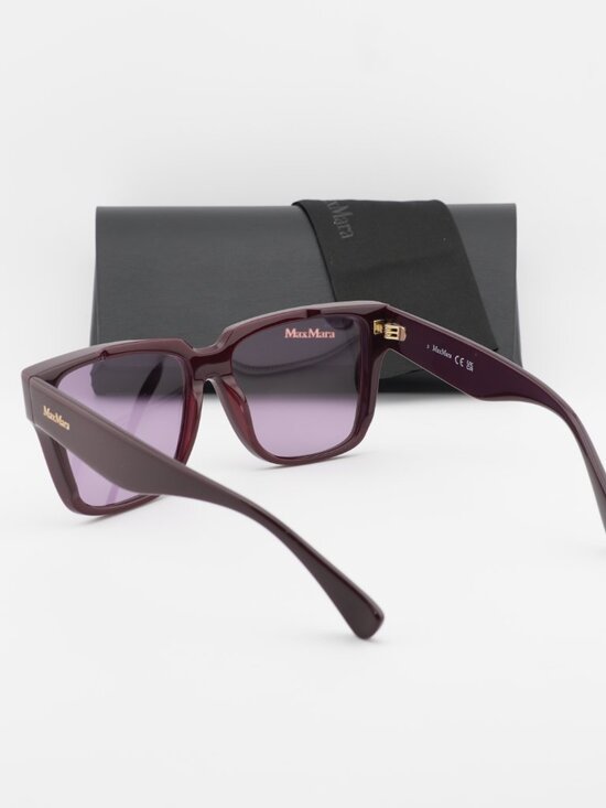 Max Mara GLIMPSE2 MM0078 69Y Square Sunglasses - Bordeaux / Violet